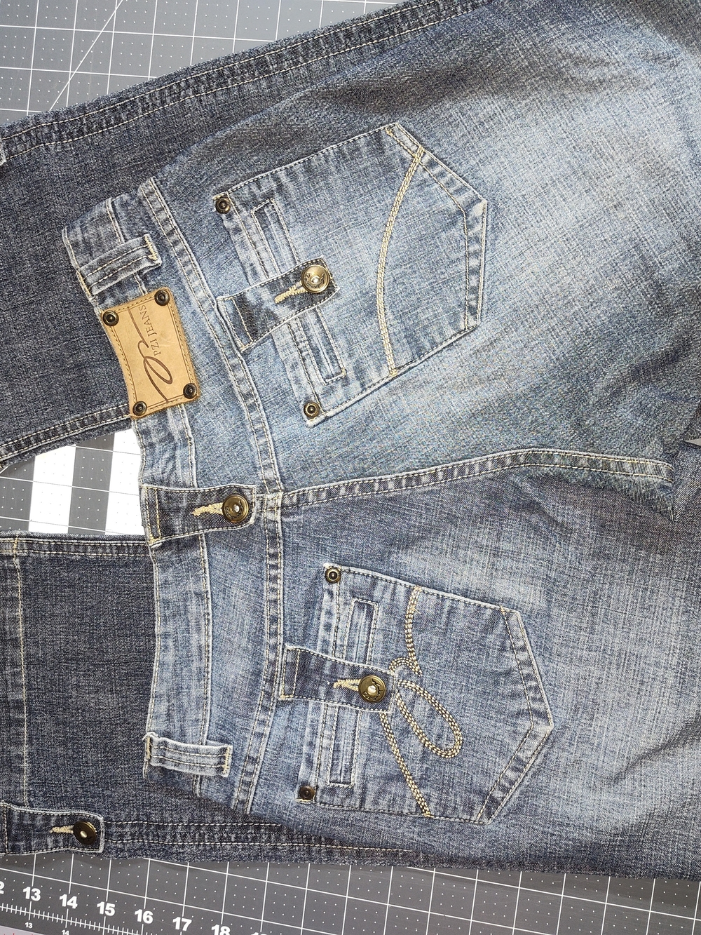 (RARE) PZI JEANS Women's Faded Blue Straight Leg Jeans Size 8